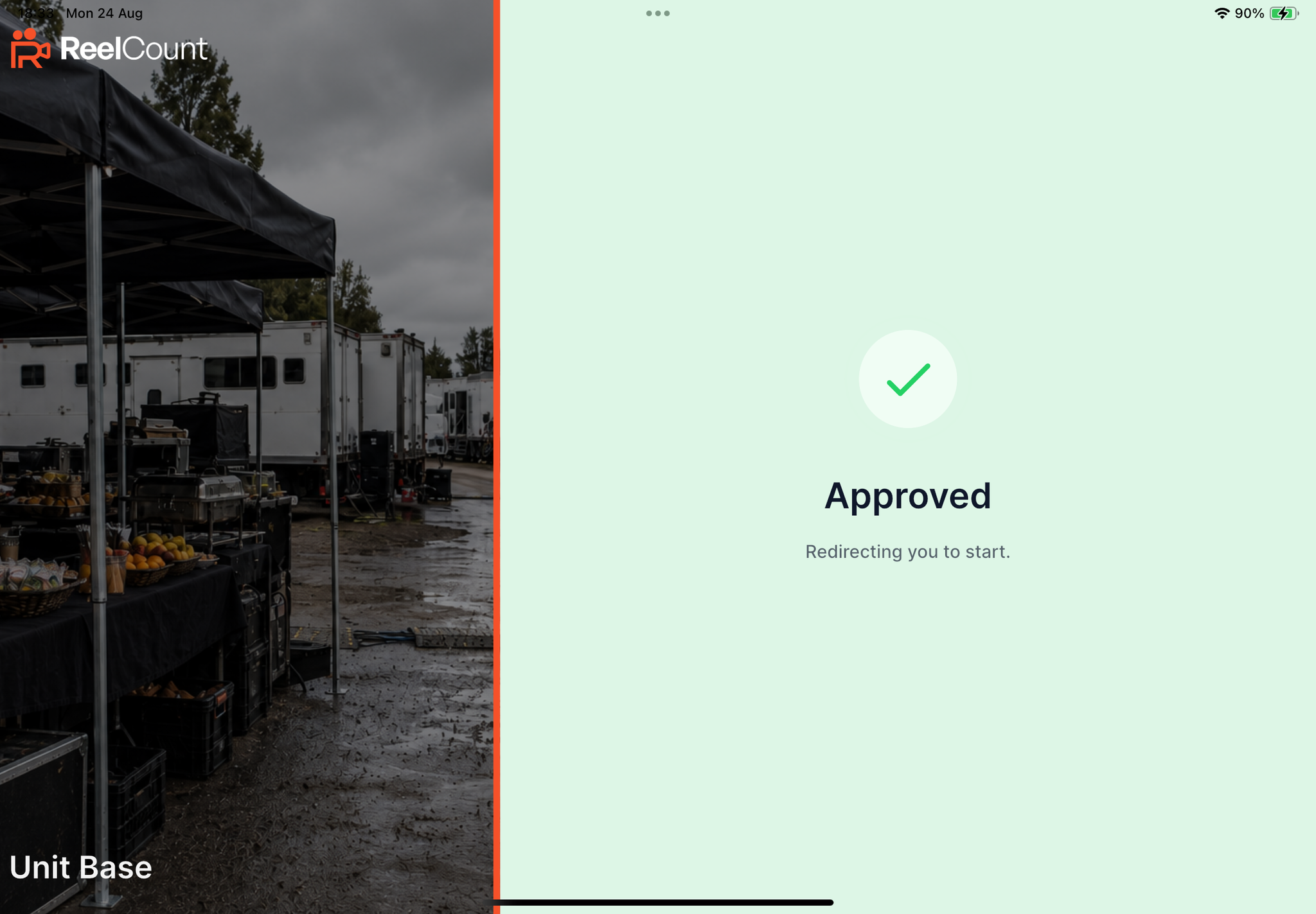 Scanner Approved success screen