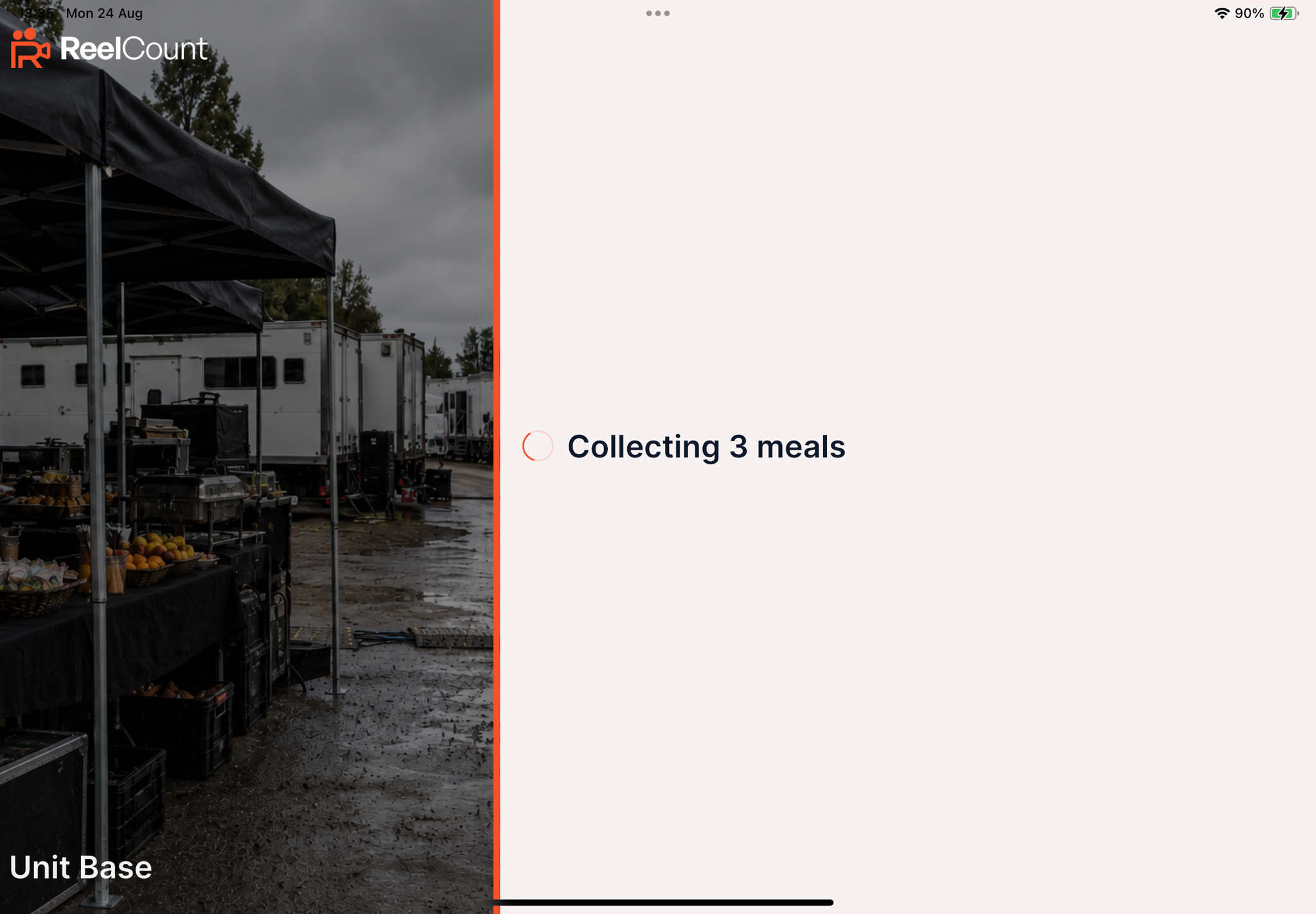 Scanner showing Collecting meals while processing multiple passes