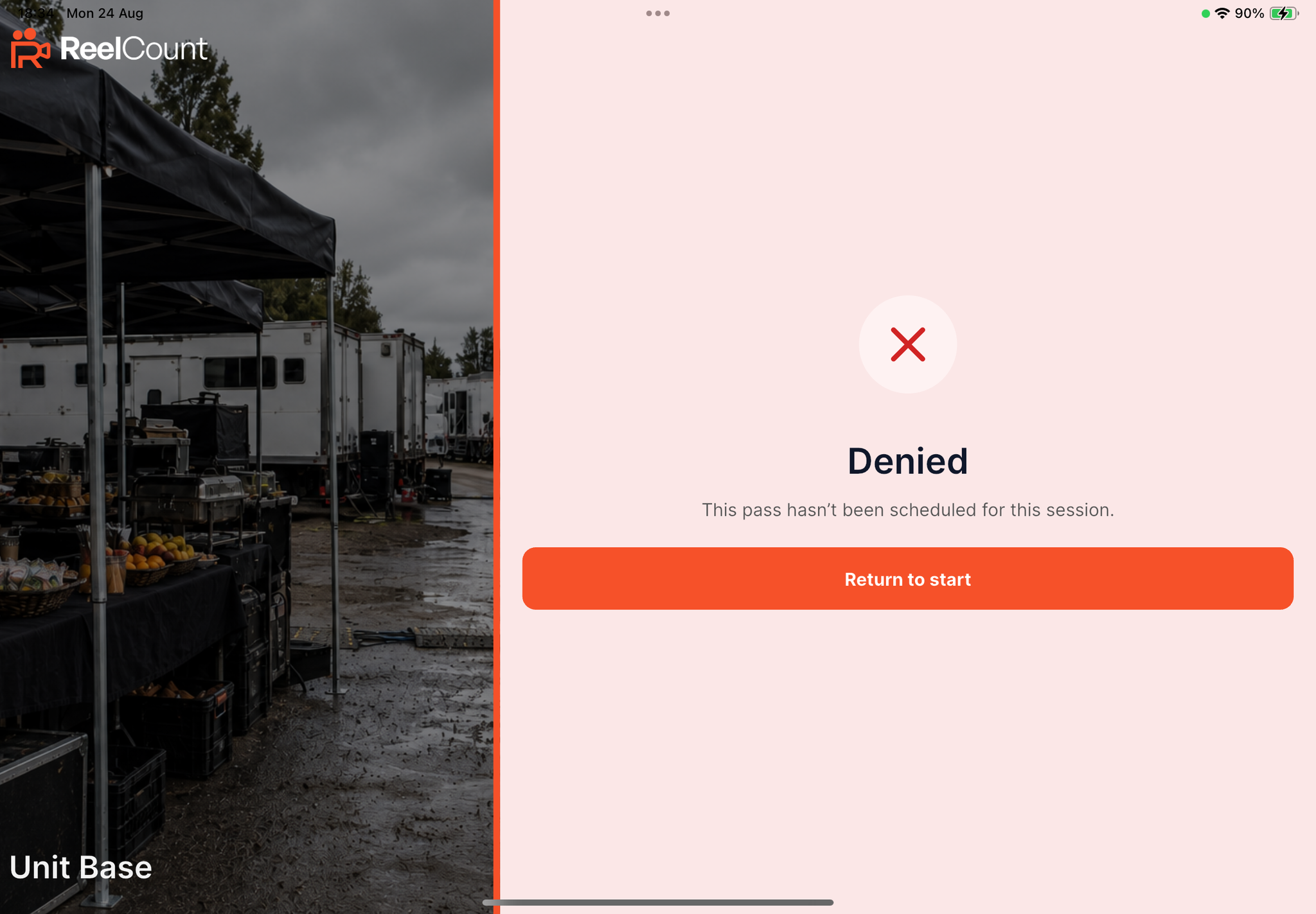 Scanner Denied screen
